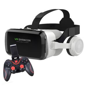 VR Shinecon VR слушалки с Bluetooth контролер за мобилни игри - Гейминг