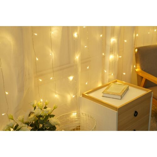 Modee 3x2m perdea luminoasă LED alb cald pentru decorarea ferestrelor