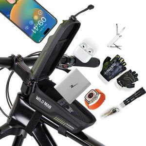 WILD MAN GX200 kerékpár kormánytáska telefontartóval és kiegészítőkkel - Kerékpár kiegészítő