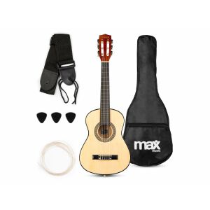 Max SoloArt Junior 1/4 Klasszikus gitár szett tokkal, hangolóval, pengetőkkel és húrokkal - Hangszer