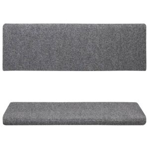 vidaXL 15 db világosszürke szőnyeg lépcsőfokokra, 65x21x4 cm - Lépcsőszőnyeg