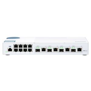 Vorderansicht des QNAP QSW-M408-4C 12-Port Managed Network Switch - QNAP