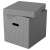 Esselte Home Storage Box, Cube Shape, Grey, 3 Pack, Open