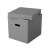 Esselte Home Storage Box, Cube Shape, Grey, 3 Pack, Open