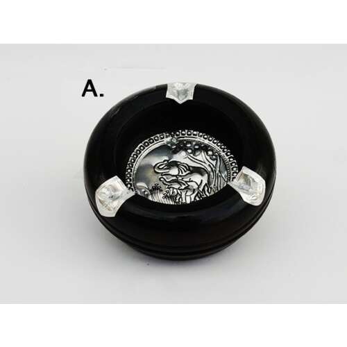 Fekete fa hamutál ezüst elefánt mintával