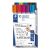 Board marker set, 2 mm, conical, STAEDTLER "Lumocolor® 351", 10 different colours - 10 pcs/set 99143490