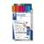 Set markera za bijelu ploču STAEDTLER Lumocolor 351, 10 različitih boja, 2 mm zakošeni vrh, otporan na sušenje, siguran za zrakoplov, proizveden u Njemačkoj