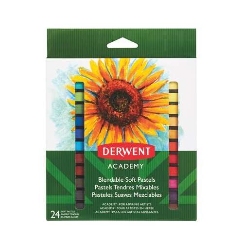 Pastel chalk, DERWENT "Academy", 24 different colours - 24 pieces/set