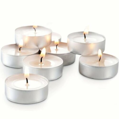 S DEPOT® 1000 darabos illatmentes tea light gyertya, 3 órás égési idő, fehér
