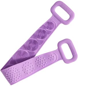 S DEPOT® szilikon csíkkefe, hátmosáshoz és bőrradírozáshoz, lila