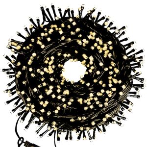 S DEPOT® roll karácsonyi fények, többféle világítási móddal, 480 kristály LED izzóval, 100 lineáris m, meleg fehér