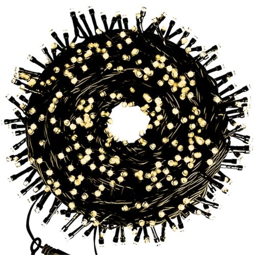 S DEPOT® 480 LED-es karácsonyi fényfüzér, 100 méter, meleg fehér, 8 világítási mód