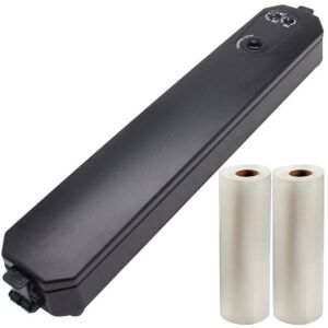 S Depot tömítő- és vákuumgép, 220V, 90W, két darab 22 cm-es vákuumzsák tekercs készlettel, fekete