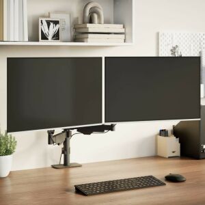 vidaXL kétkaros monitorállvány max 27" képernyőhöz VESA 75/100 mm 20kg