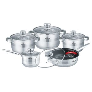 Bohmann 1275-10 MRB, 10 Részes Inox Edénykészlet , INDUKCIOS