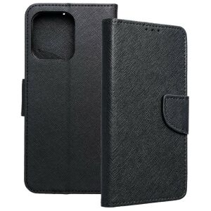 Motorola Moto G75 5G könyvtok, fliptok, telefon tok, bankkártyatartós, mágneszáras, fekete, Fancy