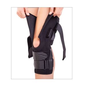 Ruchoma orteza stawu kolanowego z podparciem rzepki i stawami bocznymi Triamed Triagen Extra, SRT341, czarna, 2 116902215 - Codzienne mocowanie stawów