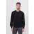 Armani Exchange Herrenpullover schwarz mit Logo, Vorderansicht