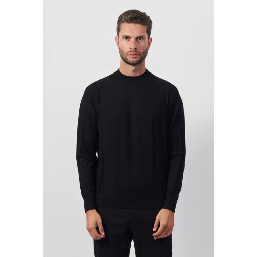 Armani Exchange Herrenpullover schwarz, Vorderansicht
