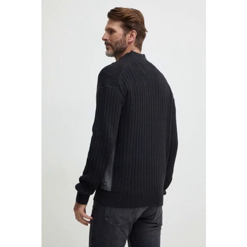 Calvin Klein Jeans férfi fekete pulóver fél cipzárral