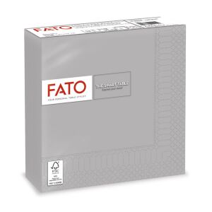 Obrúsok Fato 33x33cm strieborný 2-vrstvový 50 listov/bal 116911746 - FATO Servítky