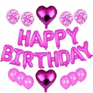 Születszénapi Lufi Dekoráció - Rózsaszín