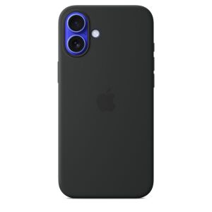 Schwarzes Apple iPhone 16 Plus Silikon Case mit MagSafe - Handyhüllen