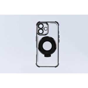Fekete iPhone 16 mágneses tok gyűrűvel - Cellect