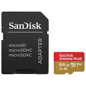 Card de Memorie, 64GB, MicroSDXC - SanDisk Extreme Plus (SDSQXBU-064G-GN6MA) - Red 116944785 - Articole foto, video și optică
