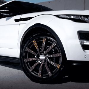 Sada 4 vonkajších tlačených fólií s EcoSolventom, samolepiace, na dekoráciu automobilových diskov, priemer 60 cm, model FJT-03