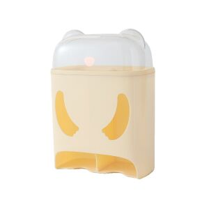 KeepHome Medve alakú Falra szerelhető tároló doboz, Fúrás nélkül, Krém, 18 x 11 x 25 cm - Gardrób rendszerező