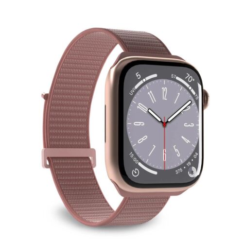 Puro Sport Nylon szíj Apple Watch 38/40/41mm - Rózsaszín Apple Watch-on