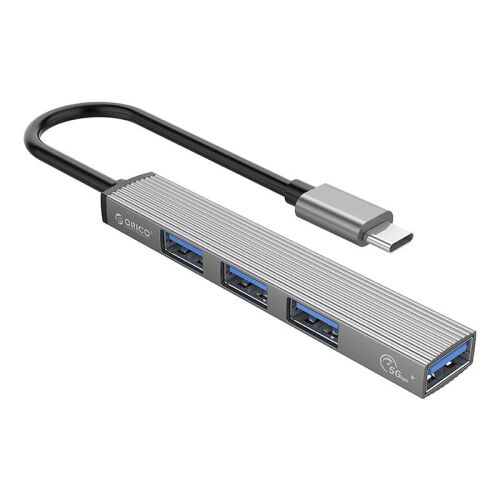 Orico hub USB-A z 1x USB 3.0 i 3x USB 2.0, szary