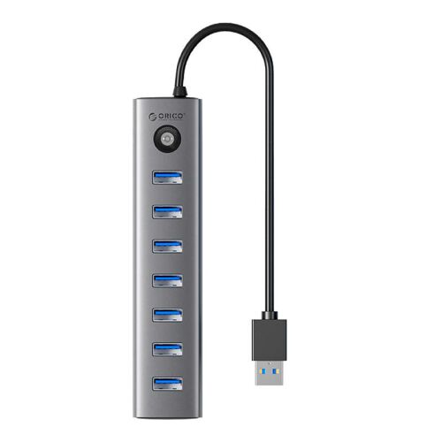 Orico CL7U USB-C hub 7 USB-A 3.0 porttal, szürke színben
