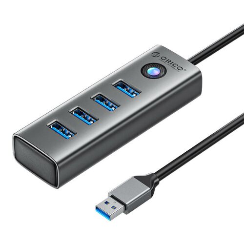 Orico PDD4U 4-portos USB 3.0 hub 15 cm-es kábellel, szürke