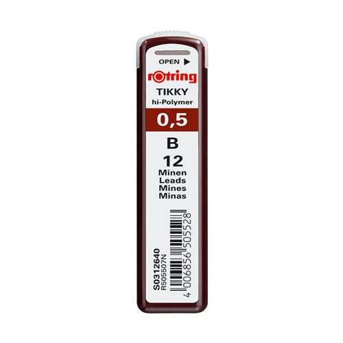 ROtring Tikky hi-Polymer 0.5 B 12er Bleistiftminen