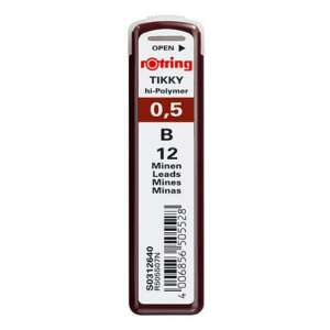 Rotring Tikky Hi-Polymer Grafitbél - B - 0,5 mm - 12 db