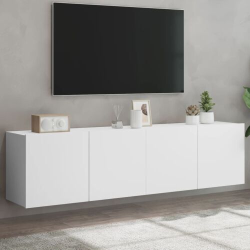 vidaXL 2 db fehér falra szerelhető TV-szekrény 80 x 30 x 41 cm 118077682