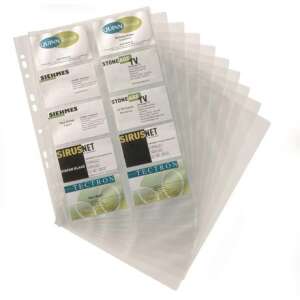 10 Pack DURABLE Business Card Holder Inserts, clear plastic, 200 capacity - Dressing Accessory
