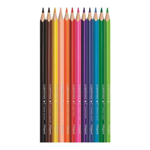 Set od 12 bojica u boji Maped Color`Peps Star, mekane, trokutaste, razne boje