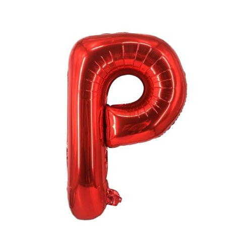Fém fólia lufi S DEPOT®, P betű, piros, 40 cm 117173291