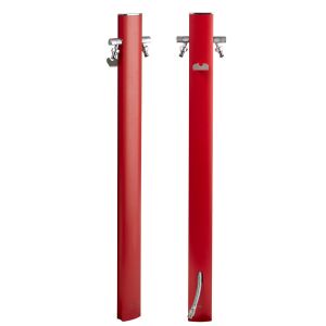 Kerti kút, Korallvörös, 2 db csappal, flexibilis bekötőcsővel, tömlőtartóval-TOTEM 407 117188213 - Kerti kút és csap