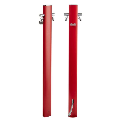 Kerti kút, Korallvörös, 2 db csappal, flexibilis bekötőcsővel, tömlőtartóval-TOTEM 407 117188213