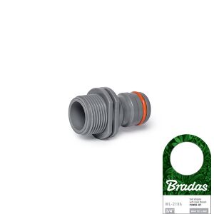 Bradas White Line WL-2186 kuplung adapter 3/4&amp;quot külső menettel 117188250 - Tömlőösszekötő