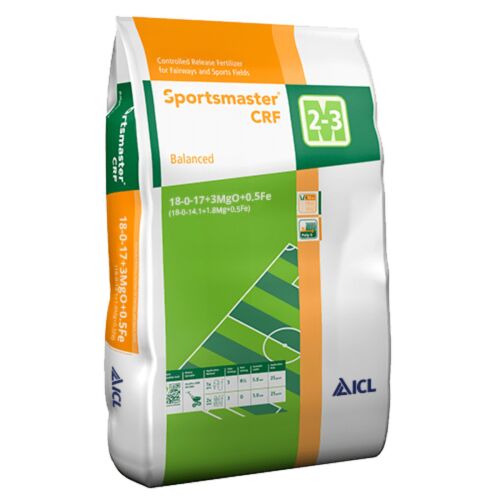 ICL Sportsmaster CRF 2-3 Balanced 18-0-17+3MgO+0.5Fe Szabadon bocsátó műtrágya Fairways és sportpályák számára - Műtrágya