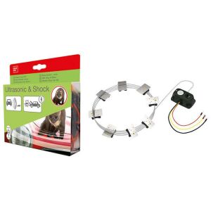 Swissinno Marten Stop Car Kit, ultrahangos és elektromos sokkos riasztó nyestek ellen autókban, tartalmaz vezérlőegységet, 8 sokklemezt és vezetékeket - Swissinno