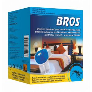 Bros Elektromos Szúnyogriasztó Készülék Folyadékkal, akár 60 éjszakai védelem - Bros