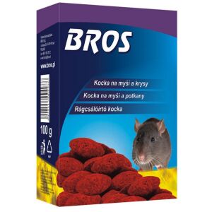 Bros Paraffinos rágcsálóirtó blokk / kocka 100 gr 117189779 - Kártevőirtó