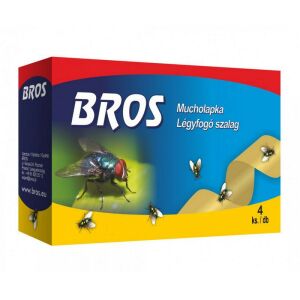 Bros Légyfogó szalag, 4 db-os csomag, hatékony légyirtás - Rovarcsapda