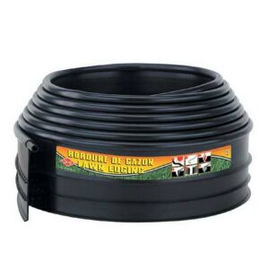 Műanyag gyepszegély, 6,1 méter hosszú, 9,8 cm magas, könnyen telepíthető, rugalmas, tartós, UV-álló, gyepszegély, kerti szegély, szegély, gyep szegély, kerti szegély - Ágyásszegély